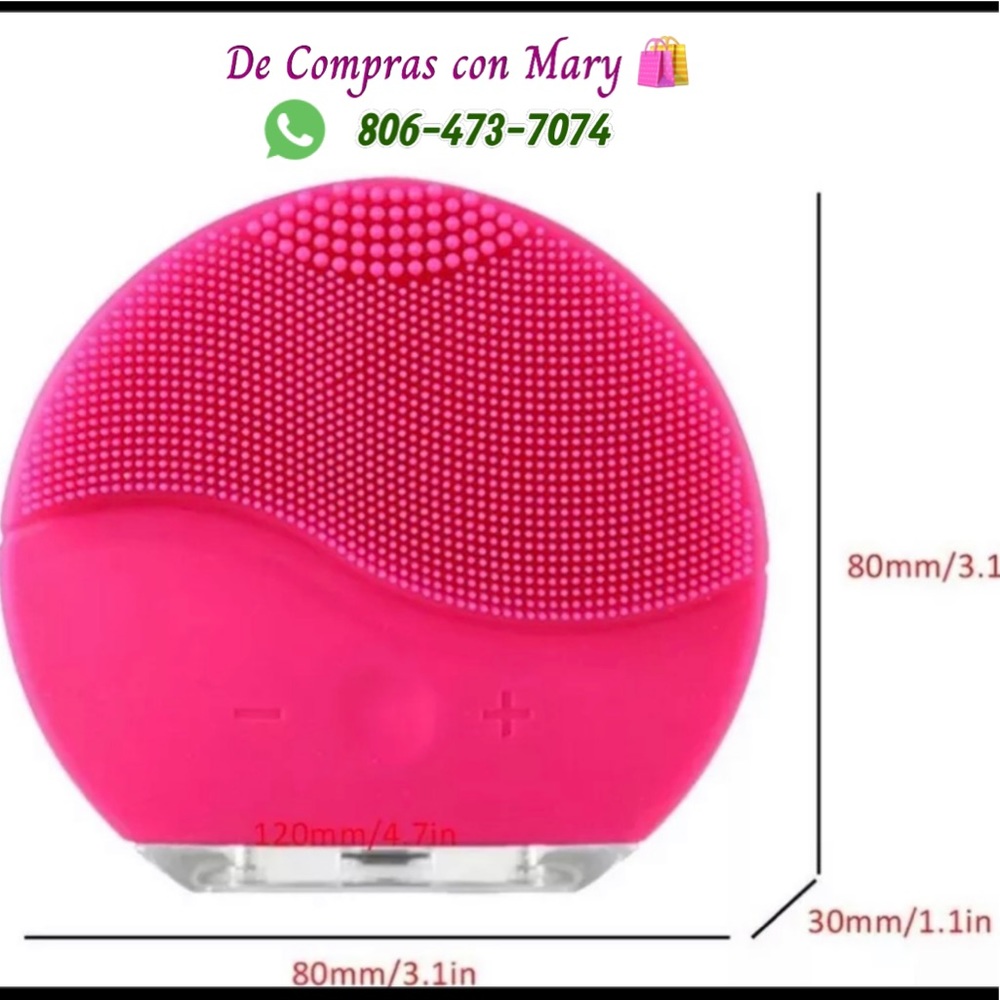Silicone electric facial brush. Perfect for clogged pores, acne, excess oil, - Picture 7 of 9